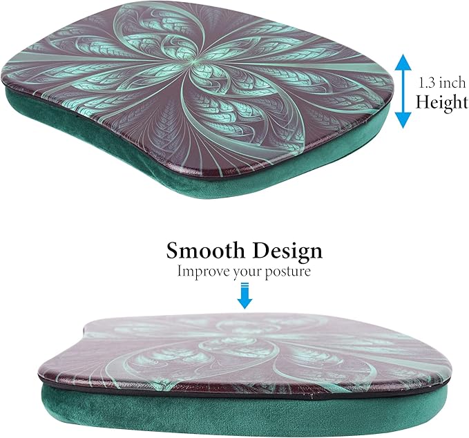 Lap Laptop Desk - Portable Laptop Accessory with Pillow Cushion, Fits up to 15.6 inch Laptop, Media Slot, Micro-bead Cushion