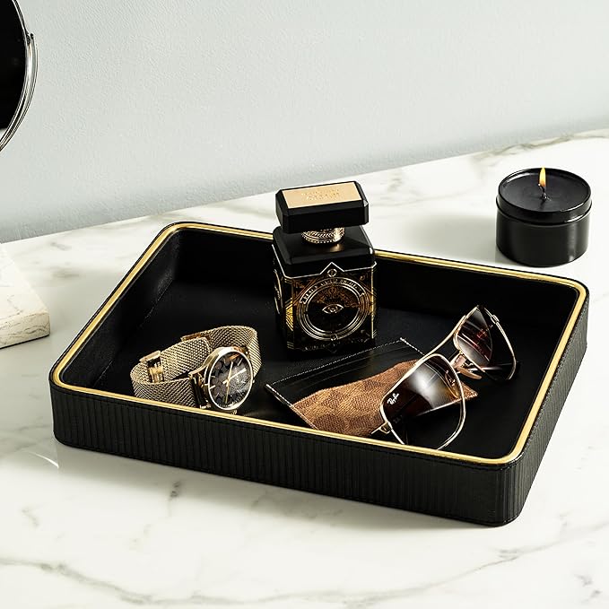 Key Bowl for Entryway Table| Leather Catch All Bowl| Key Dish Bowl for Entryway Table| Key Basket EDC Tray| Key and Wallet Holder Key Holder Bowl| Bowl for Keys Entryway Table -Gray