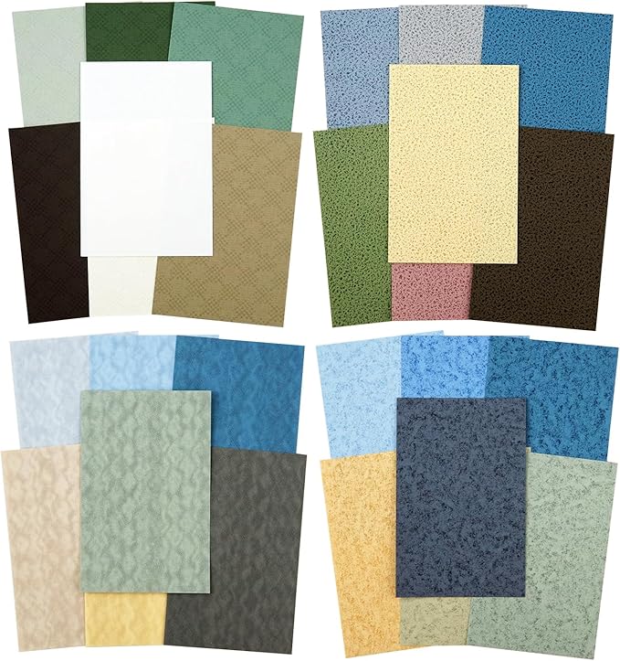 Textured Scrapbook Paper Set, 120 PCS Retro Decorative Craft Paper for Journaling, Scrapbook Supplies, DIY Card Making, Collage, and Planner 3.07 × 4.72 inch