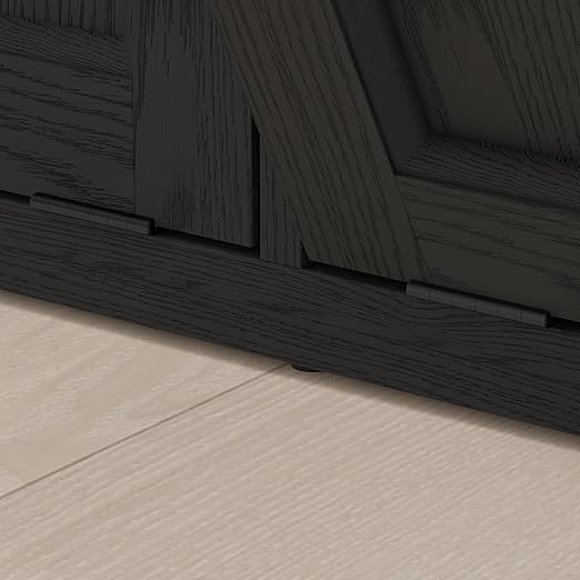 OLD CAPTAIN Tilt Out Trash Cabinet with Quick Installation and Deodorising Function, Wooden Freestanding Trash Can Cabinet Holds Up to 2x13 Gallons Capacity for Kitchen and Dining Room, Pure Black