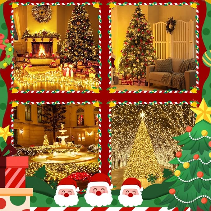 2025 New Voice Control 88ft 240LED Smart Christmas String Lights Outdoor/Indoor | String Lights with Remote, 12Modes, 7Voice Commands & Timers, Christmas Twinkle Light for Xmas Tree Decor (Warm White)