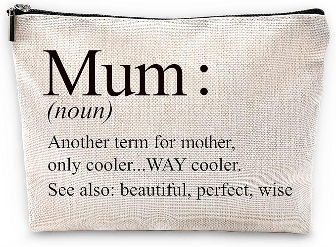 Sufamb Mum Gifts Makeup Bag, Best Mom Gifts for Mother's Day Birthday from Son and Daughter Cosmetic Bags, Gift for Mother Portable Small Toiletry Bag Zipper Makeup Pouch