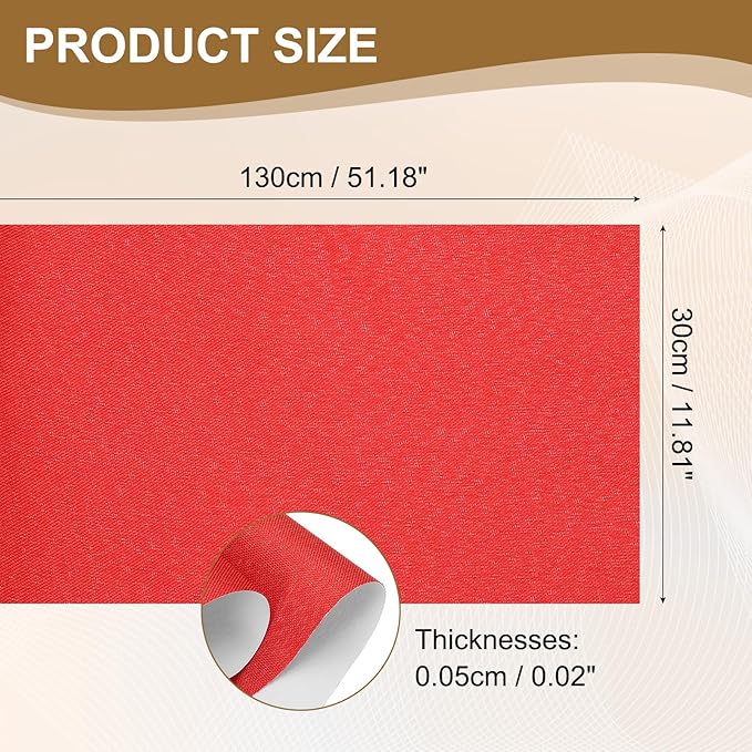 PATIKIL Book Binding Cloth, 51 x 11 Inches Book Cloth for Binding Repairing Fabric Surface Paper Backed Bookbinding Supplies, Red