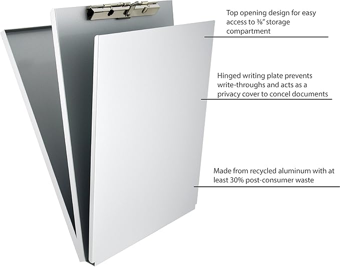 Saunders Recycled Aluminum A-Holder Form Holder – Letter Size Form Holder with Hinged Writing Plate. Office Supplies