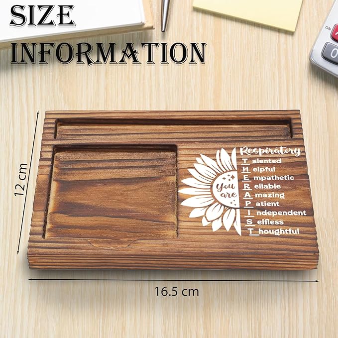 Respiratory Therapist Gifts Sticky Note Holder, Thank You Appreciation Gifts for Respiratory Therapists, Healthcare Office Desk Organizer, Employee Recognition Desk Accessory TZP121