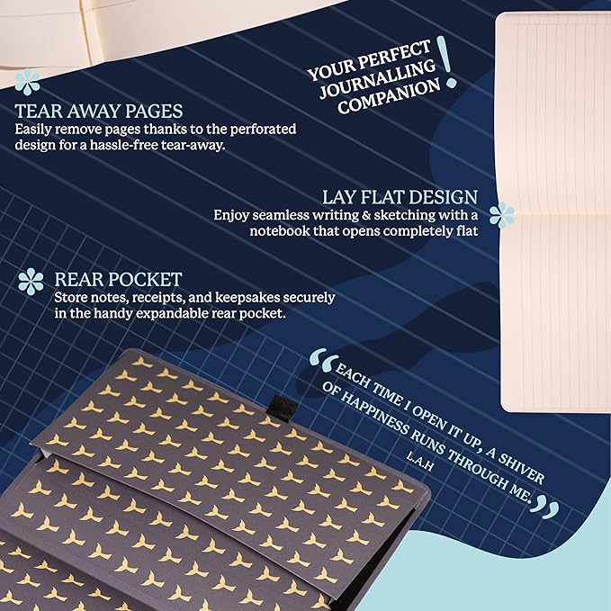 Dingbats A5 Wildlife Dotted Notebook Journal - Premium Vegan Leather Softcover Executive Journal for Women & Men - Work, Note Taking, Writing & Travel