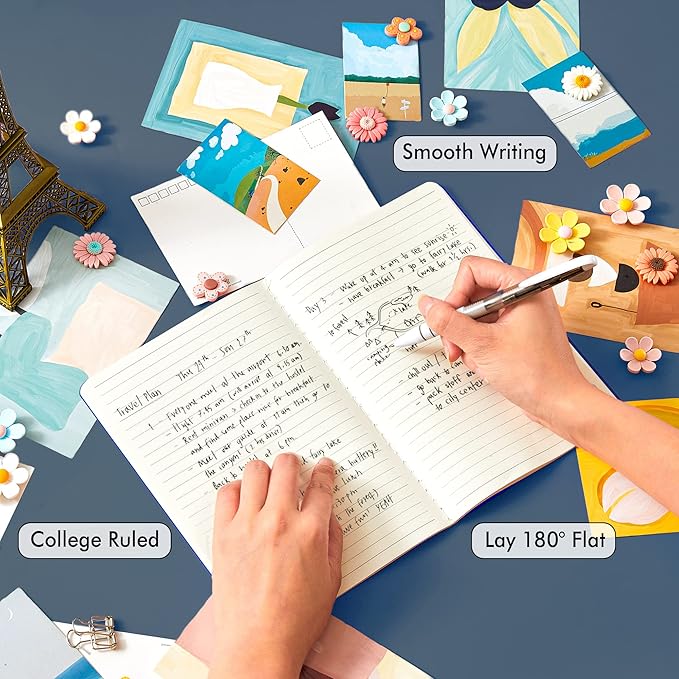 feela 36 Pack Soft Cover Journal Bulk, Lined Blank Travel Journal for Women Men Writing, Notebooks College Ruled for Work, Note Taking Notebook School Business Supplies, 8.2” x 5.5”, A5, Navy