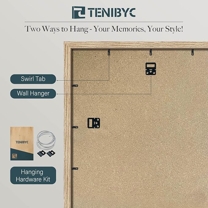 20x30 Oak Wood Poster Frame 3 Pack, Natural Solid Wood Picture Frame, Wall Gallery Frame