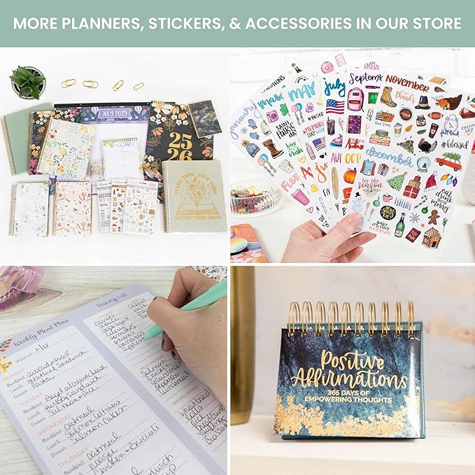 bloom daily planners 2025-2026 (8.5" x 11") Academic Year Day Planner (July 2025 - July 2026) - Weekly & Monthly Dated Agenda Organizer with Stickers & Tabs - Whimsical Wildflowers