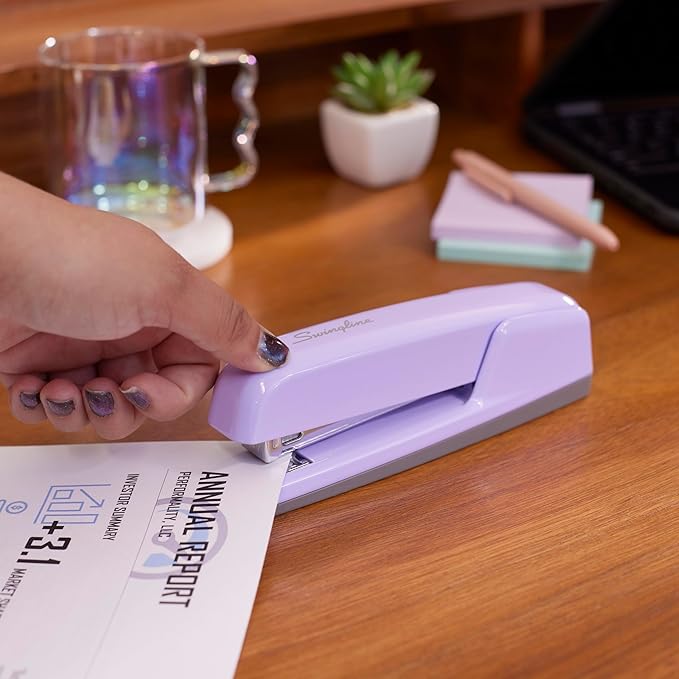 Swingline Stapler, 30 Sheet Capacity, 747 Business Stapler, Jam Free, Metal, Lavender (S7074737)