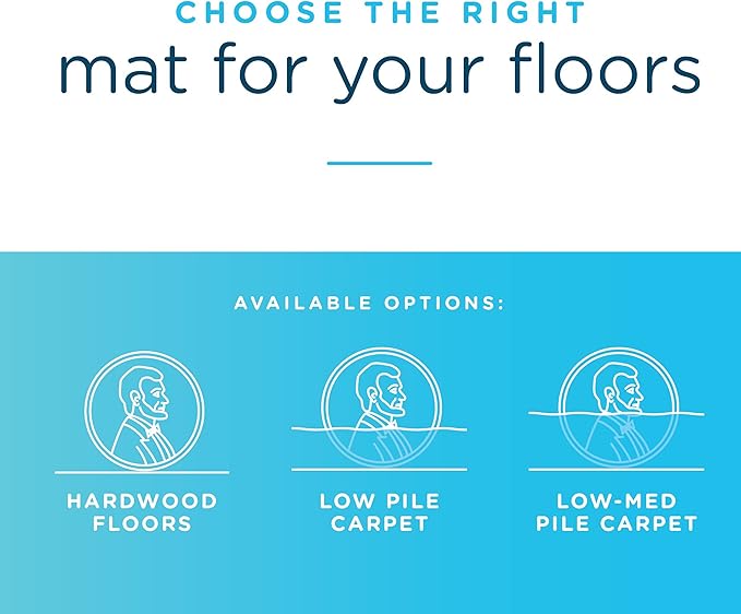 Dimex Low Pile Carpet Office Mat Chair Mat with Lip, 45" x 53" x .11"