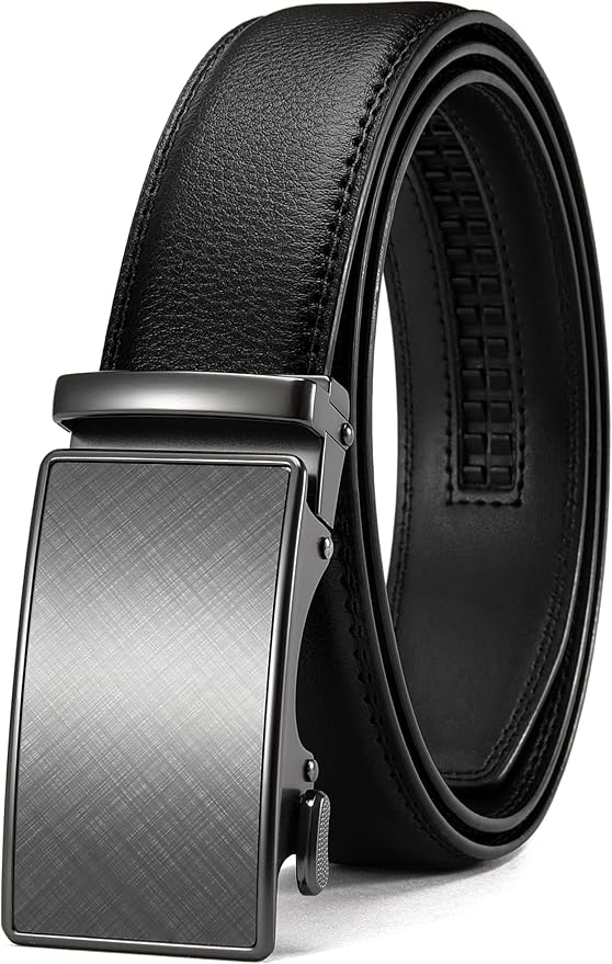 CHAOREN Mens Belt - Mens Ratchet Belt Leather 1 3/8" for Dress Pant - Micro Adjustable Belt Fit Everywhere