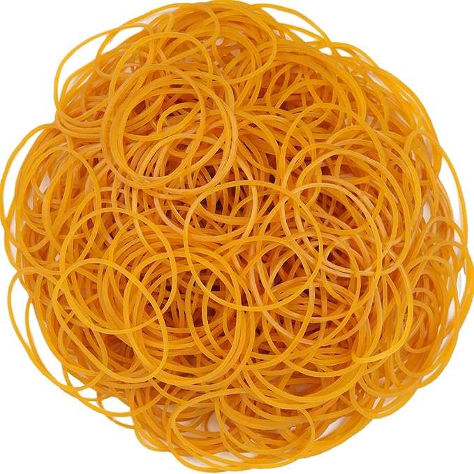 Rubber Bands Size#19 Yellow 500pcs Elastic Rubber Bands Office Supplies