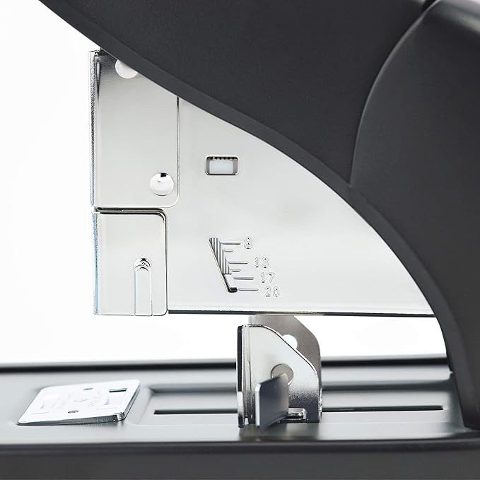 Rapesco 1551 ECO Extra Heavy-Duty Stapler with 1000 Staples, Type 923/15mm Heavy-Duty Staples (9/16"), 210 Sheets Capacity, Front Loading, HD-210, Uses Type 923 HD from 3/8" to 15/16", Black