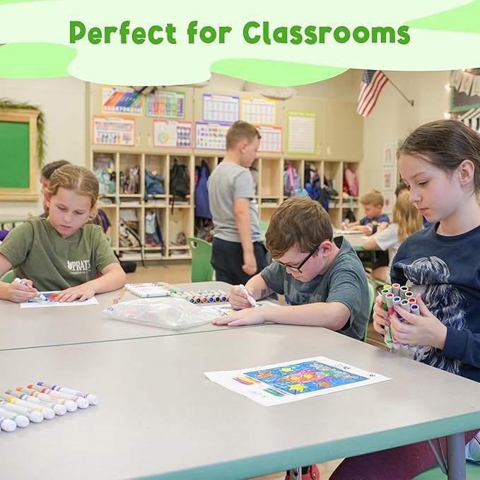 Darware Marker Holders (25-Pack); The Original Marker Gripper Silicone Marker Organizers for Broad Tip Colored Marker Sets, No More Lost Lids