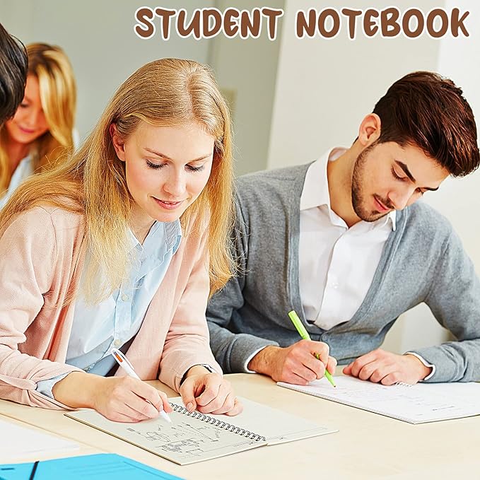 Eersida 20 Pack A5 Spiral Notebook College Ruled Spiral Notebook Bulk 5.5 x 8.3 Inch Hardcover Notepads Lined Travel Writing Journal Notepad, 50 Sheets 100 Pages(Black)