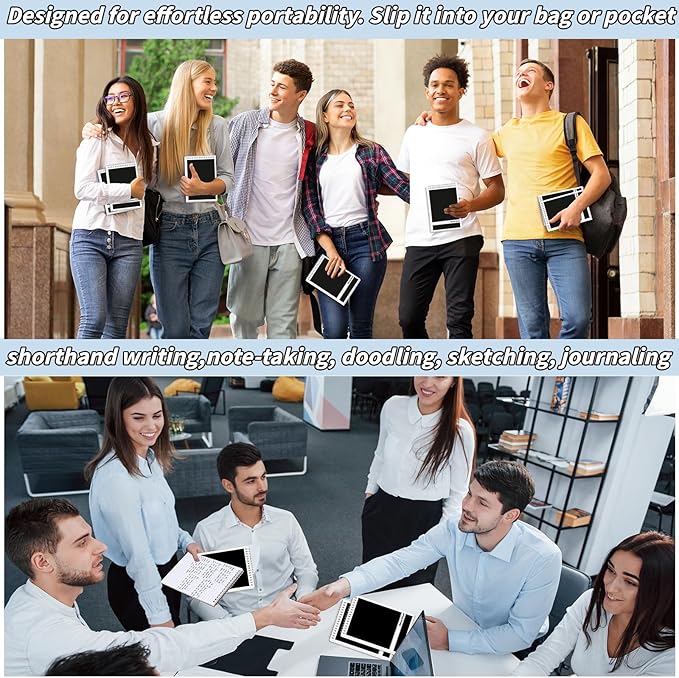 24 Pack Black Steno Pads 6 x 9 in Spiral Top Notebooks Bulk Note Pads 60 Sheets Gregg Rule Writing Paper Steno Notebooks for Students Teachers Men Women Professionals Office School Recording work