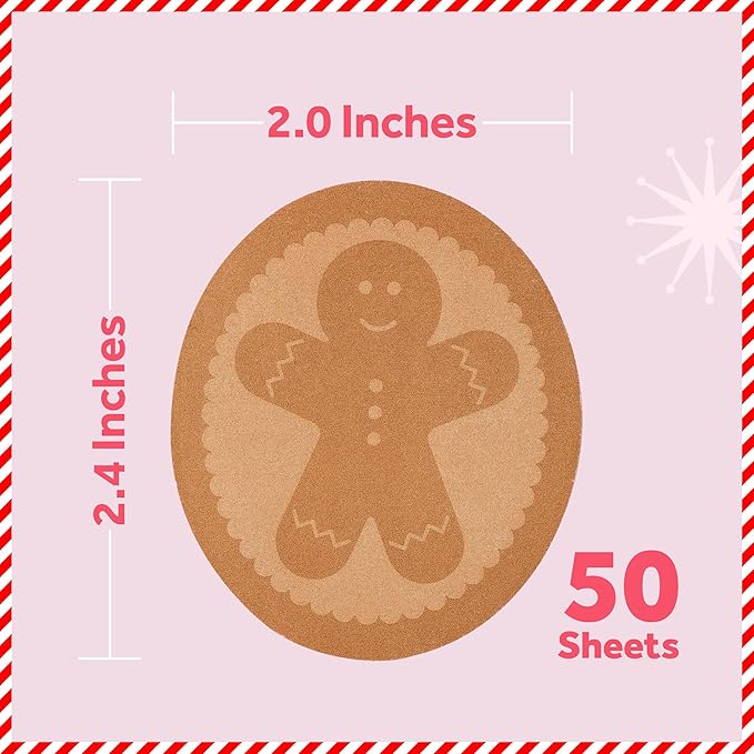 Post-it Jingle Sticky Notes, Gingerbread Man Design, 2 in. x 2.4 in., 1 Gingerbread-Shaped Christmas Themed Cute Sticky Note Pad with 50 Sheets