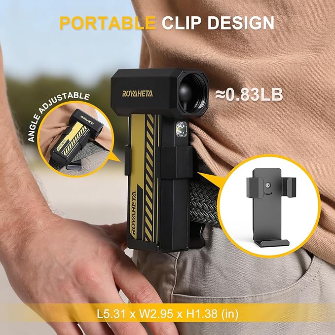 Electric Compressed Air Duster Cordless: 130000RPM Air Blower with LED, 4-Gear Adjustable Mini Blower, Aluminum Alloy Body with 1/4 Nut, Electric Duster for Keyboard Car, Ideal for Home Office Gamers