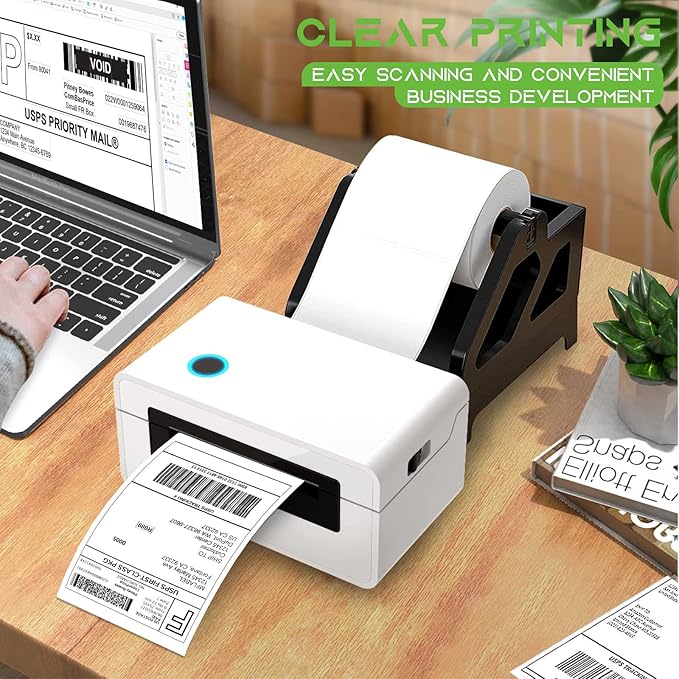 MFLABEL® 20 Rolls of 450 Labels 4x6 Direct Thermal Mailing Shipping Labels for Zebra 2844 ZP-450 ZP-500 ZP-505