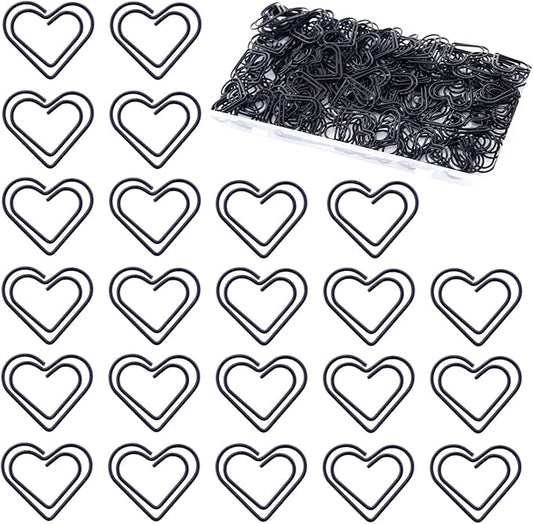 150 Pcs Small Black Paper Clips Cute Paperclips Decorative Clip Basic Office Supplies for Photo Wedding Invitations