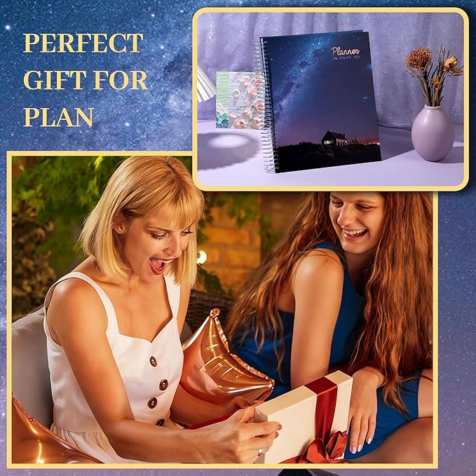 CAGIE 2026 planner Weekly and Monthly Jan 2026-Dec 2026 Hardcover Hourly Daily Planners for Women 26 Calendar Planner with Stickers Spiral Bound Yearly Agenda, 8.5 x 11, Blue