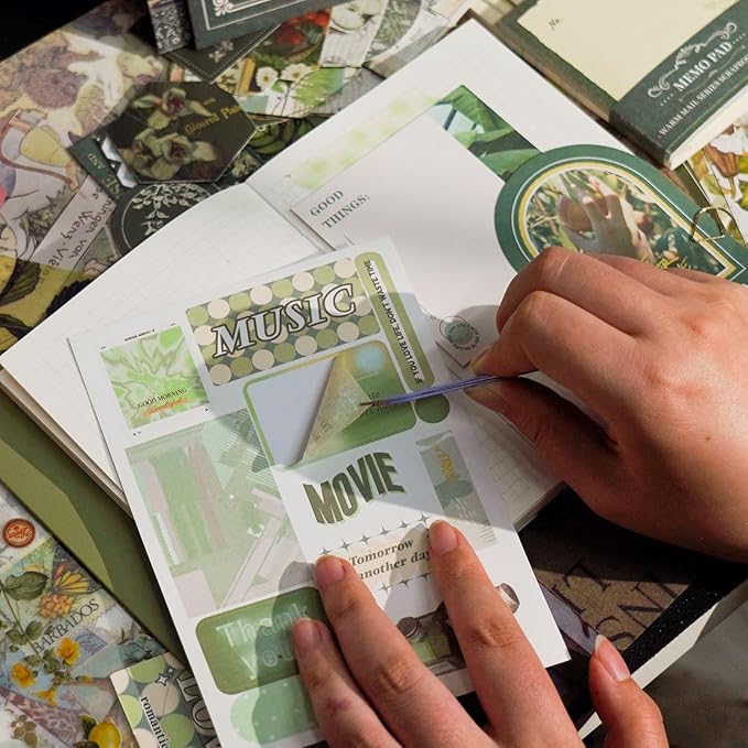 Funto Scrapbooking Kit(155 PCS), Warm Mail Series-My Sweetheart, Perfect for Bullet Scrapbooking Materials, Planner DIY Arts Craft Collage