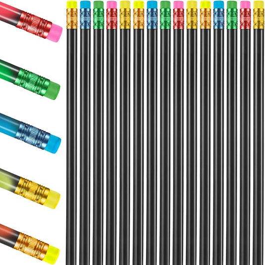 Outus 60 Pieces Color Changing Mood Pencil Bulk with Eraser 2B Wooden Heat Activated Fun Pencils Assorted Colors Thermochromic Pens Gifts for Prizes Birthday Gift Party Favors