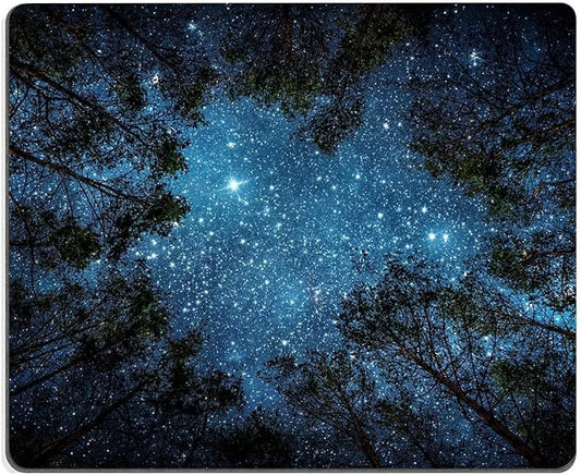 Hokafenle Mouse Pad, Square Personalized Computer Mouse Pads Design, Washable Mouse Mat, Gaming Office Home Non-Slip Rubber Base Mousepad, Stars Night Sky