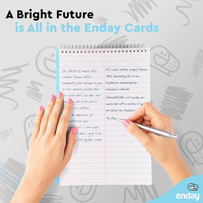 Enday Steno Pads Spiral 6x9 12 Pack, Pastel Colors Gregg Ruled Steno Pad, White Paper Spiral Notepad, 60 Sheets Top Bound Steno Notebook for School, College, Work and Home, 4 Assorted Colors