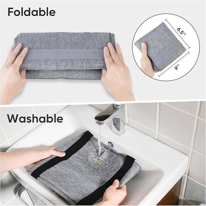 BALEINE Extra Large Storage Tote with Zippers & Carrying Handles, Heavy-Duty Oxford Fabric Moving Bags for Laundry, Space Saving, Storage, Winter Gray