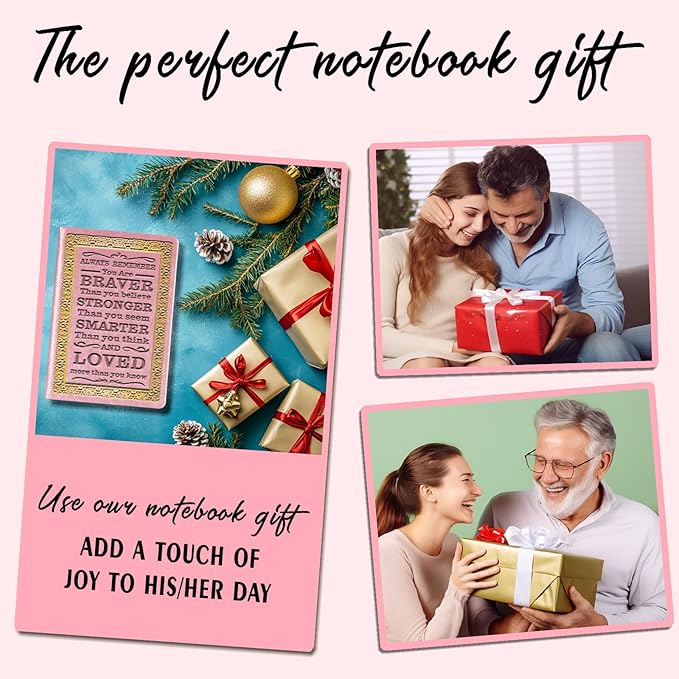 Pink A5 Lined Leather Journal Notebook,Inspirational Leather Journal Notebook for Men Women,200 Pages 100 Gsm Thick Ruled Paper Daily Diary for School,Travel,Business,Work (Pink)