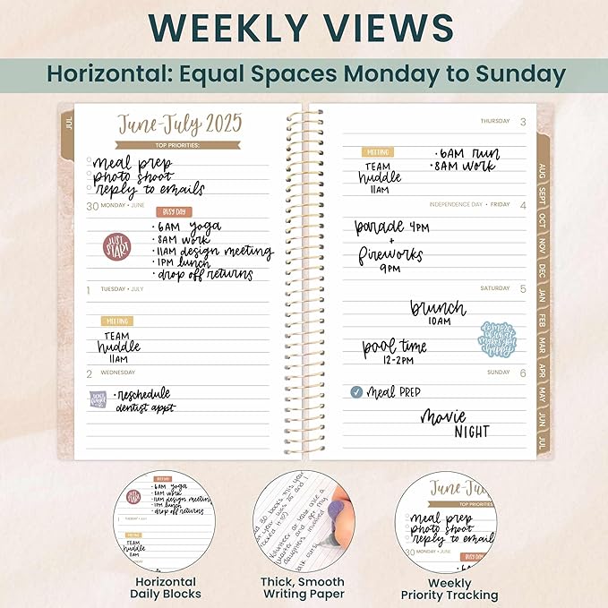 bloom daily planners 2025-2026 Academic Year Pocket Planner (July 2025 - July 2026) - 4” x 6” MINI Weekly Monthly Agenda Organizer & Calendar Book - Ocean Oasis