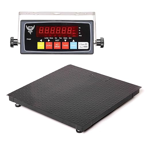 36"x36" Industrial Floor Scale, Heavy-Duty Warehouse Scale with Digital Indicator, Accurate Pallet Scale for Postal Luggage Shipping Mailing Weighing