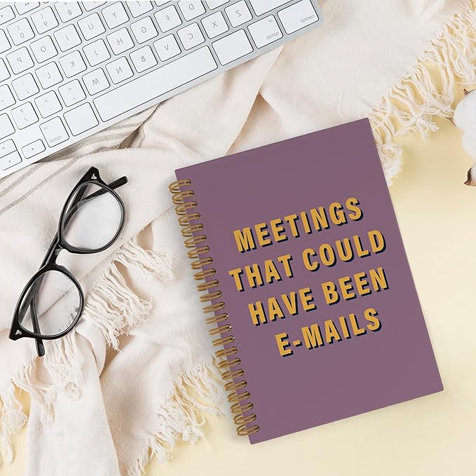 Meetings That Could Have Been Emails Spiral Notebook, Meeting Notebook Journal, Meeting Notes Lined Journal College Ruled Notebook, Funny Office Hardcover Notebook for Coworker Colleague 5.5x8.3