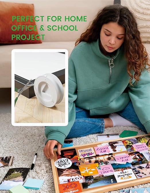 Thin Double Sided Tape, 1/2" 10' Arcylic Nano Tape, Transparent Two Sided Mounting Tape, Clear Hanging Adhesive Strips for Wall, Poster, Photo, Craft