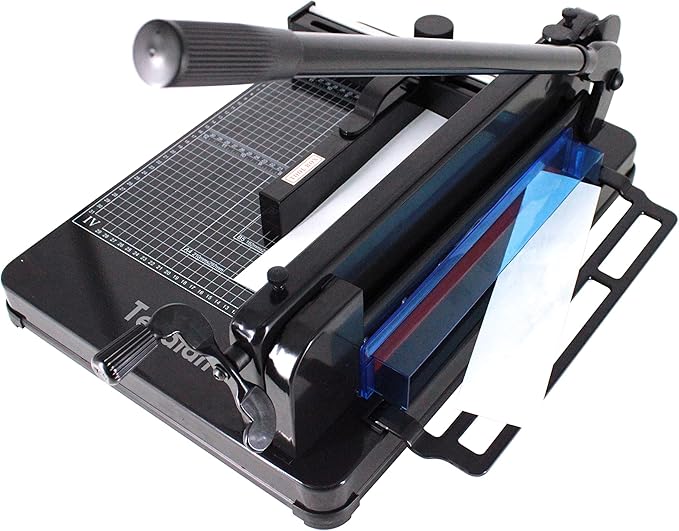 TEXALAN(R) Heavy Duty Guillotine Paper Cutter Black 400 Sheets Stack Paper Trimmer (A3-17'' Paper Cutter)
