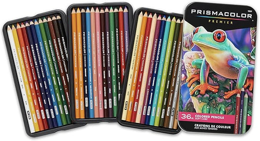 Prismacolor Premier Colored Pencils, Soft Core, Assorted Colors, 36 Count - Durable, Vibrant, Ultra-Smooth, Adult Coloring, Drawing, Sketching, Arts & Crafts