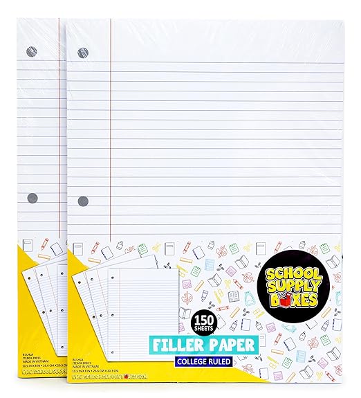 High School Writing Bundle | Case (2 Boxes) - 51 Pieces per Box | School Supply Boxes - Back to School Essentials | Includes Composition Books, Loose Leaf Paper, Index Cards, 12 ct. Pens & More