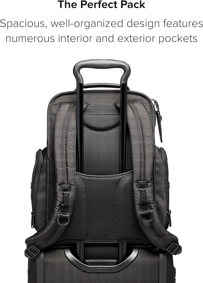 TUMI - Alpha Brief Pack - Men's Laptop Backpack with Padded Adjustable Straps - Fit up to 15" Screen - 17.0" X 12.0" X 8.0" - Black
