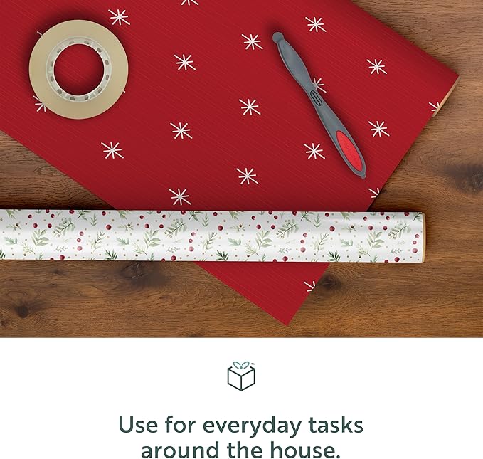 Wrap Buddies Adhesive Tape Rolls - Clear Tape Refills for Dispenser - Satin Finish for Gift Wrapping, Crafting, and Home Use - Strong Adhesive and Easy to Cut - 4 Pack