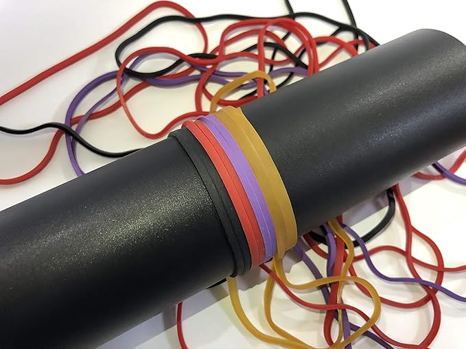 Rubber Bands, Size 117 (7" x 1/8''), Colorful Non Latex Large Rubber Band Bulk Elastic Stretchable, Durable Elastic Band Loops for Files Folders Bank Paper Bills Money, Office or Home use, 50g/Bag