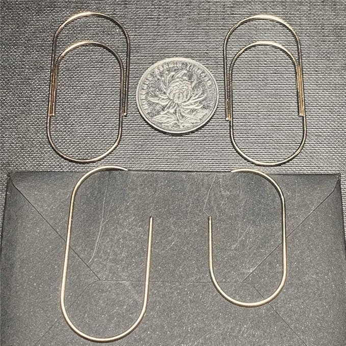 OWLFAVO 36pcs 2inch Jumbo Paper Clips with Clear Box, Rose Gold and Yellow Gold, Funny Cute Paperclips Bookmarks Planner Clips for Fun Office Supplies School Gifts Wedding Decoration