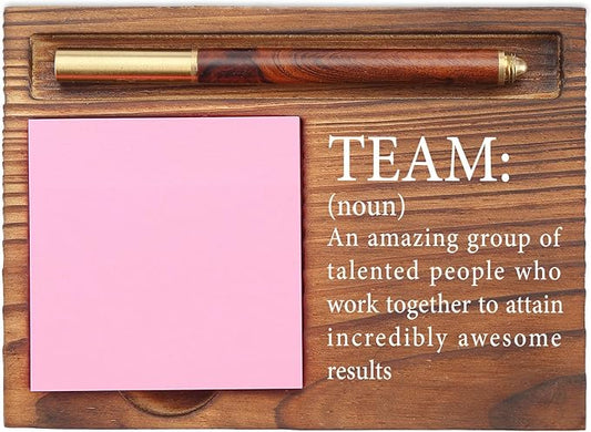 Teamwork Definition Sticky Note Holder, Motivational Desk Organizer for Office, Employee Appreciation Gift for Coworkers, Boss, Self-Stick Note Pad Holders EDP118
