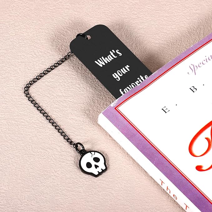 Horror Bookmarks, Scream Merch, Gothic Bookmarks, Ghostface Wicked Merch, Horror Movie Merchandise,Spooky Bookmark Gifts for College Girls, Horror Lovers Gifts, Black Book Marks for Reading Women Men