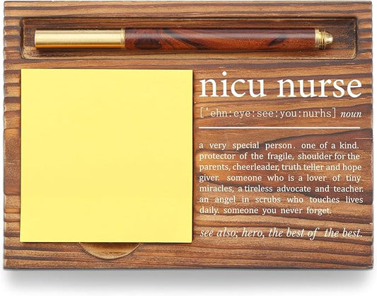 Nicu Nurse Appreciation Gift Sticky Note Holder, Neonatal ICU Nurse Definition Gifts for Graduation Christmas Birthday Nurses Week Nursing Team Gifts Sticky Note Pad Holder TZP66