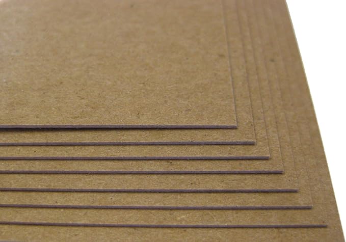50 Sheets Chipboard 24pt (Point) 8.5 X 11 Inches Light Weight Standard Letter|Flyer Size .024 Caliper Thickness Cardboard Craft Packaging Brown Kraft Paper Board