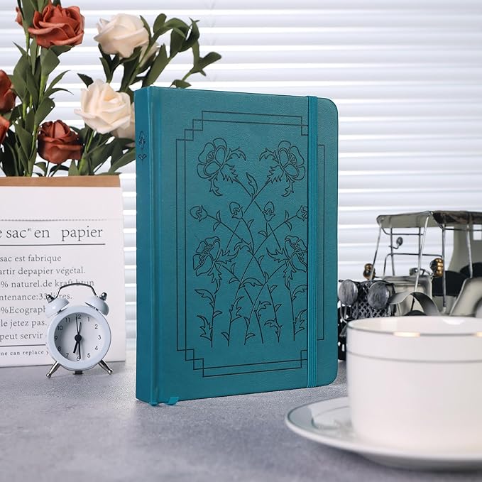 TIEFOSSI A5 Dotted Notebook, 160gsm Thick Paper, Hardcover Dot Grid Journals for Women Men, 192 Numbered Pages, Ideal for Personal Use, Goals, Organization