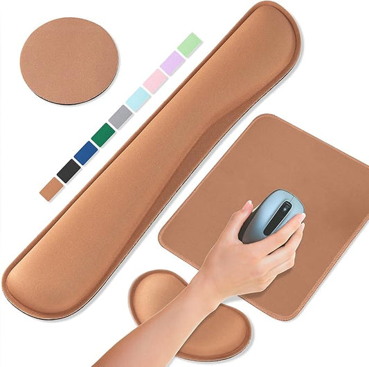Office Ergonomic Memory Foam Computer Mouse and Keyboard Wrist Rest pad Support Carpal Tunnel, Wrist Rest for Keyboard and Mouse, Wrist Support Set