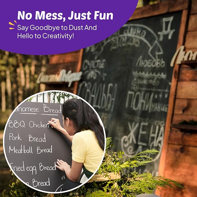 kedudes White Chalk - Chalkboard Chalk for Classrooms and Home - 24 Sticks of Dustless Chalk - Smooth Writing, Easy Cleanup - Suitable for Kids, Teachers, and Creative Spaces - 2 Boxes